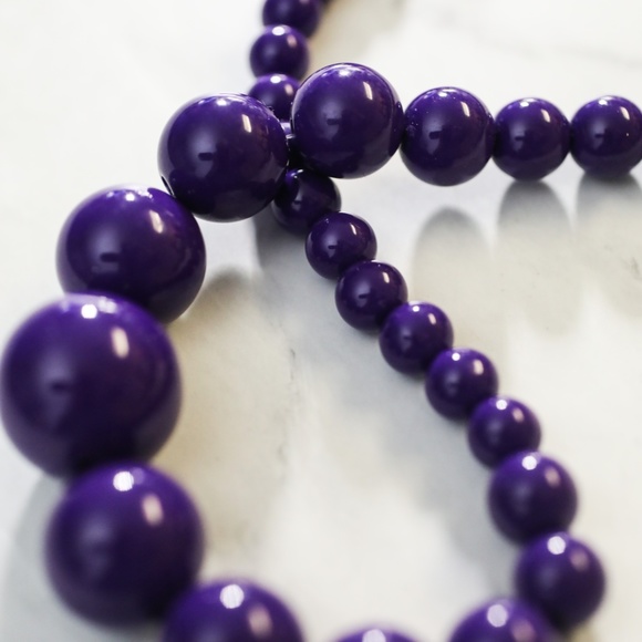 Bead necklace and earrings PURPLE! - Picture 5 of 7